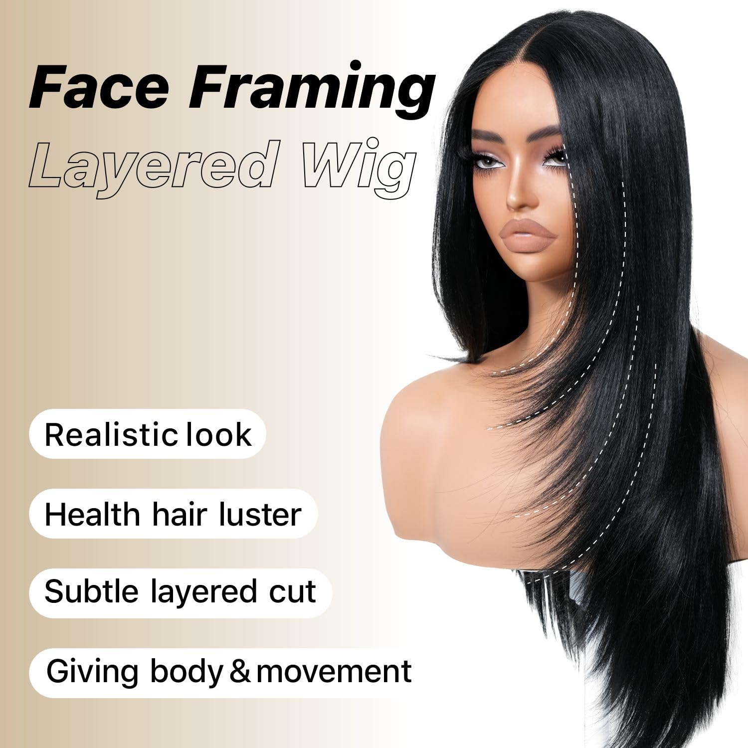 BrownBomb glueless wig top cap showing secure 3D dome support for daily wear
