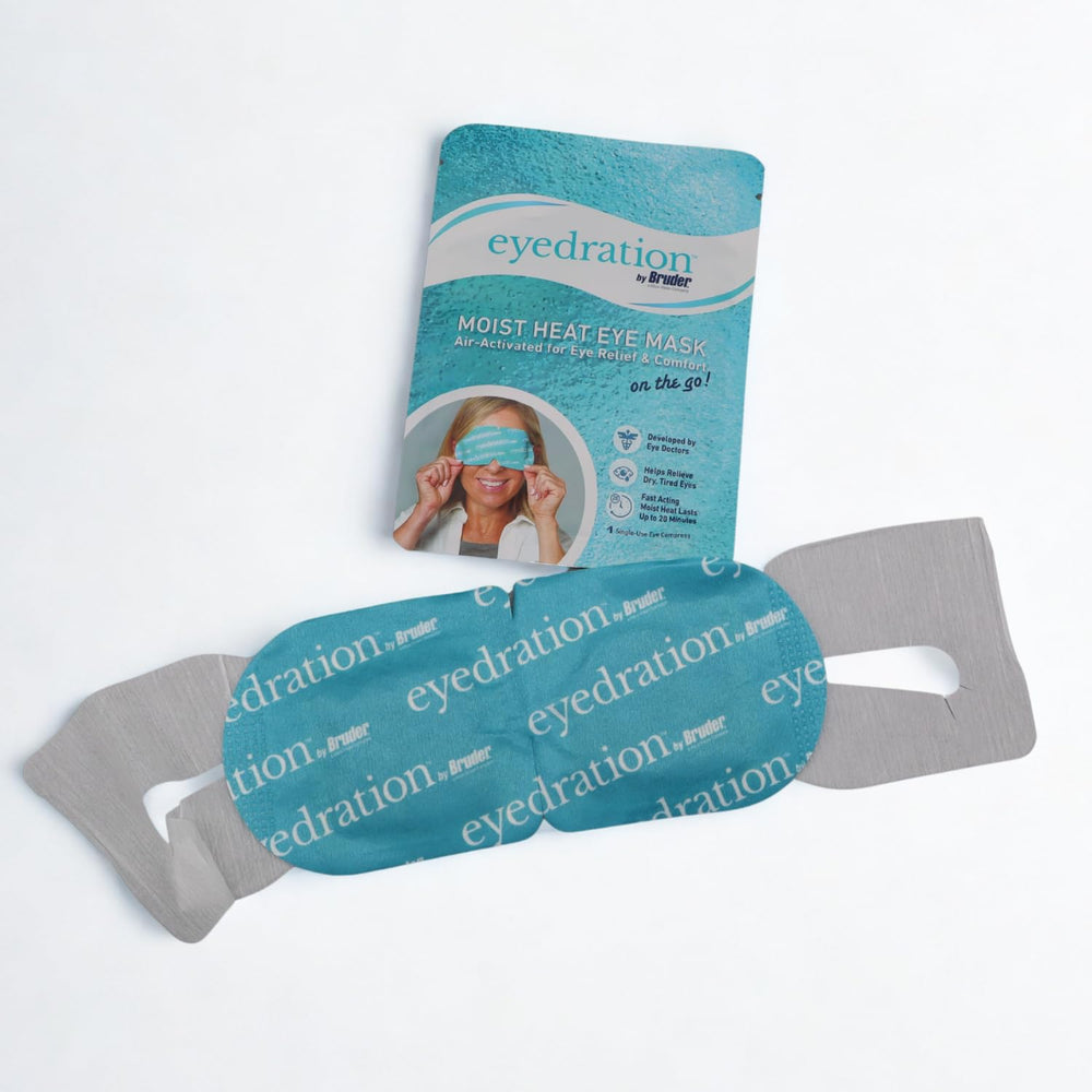 Bruder air-activated eye steam mask travel pack highlights portable single-use convenience