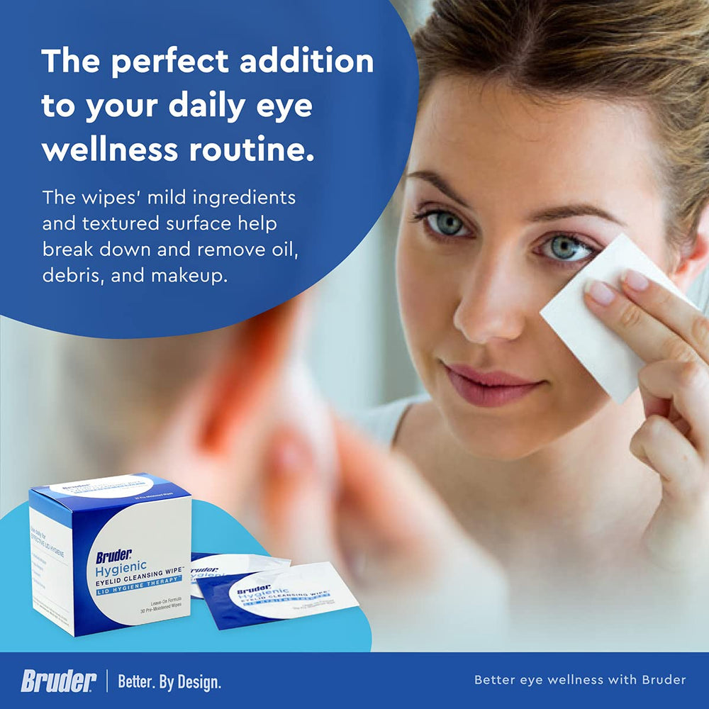 Bruder travel-size wipes ready for on-the-go eye care