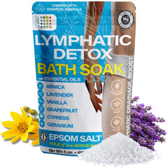 Bruizex Arnica Bath Salts lavender jar close-up for calming aromatherapy during a spa-like soak.