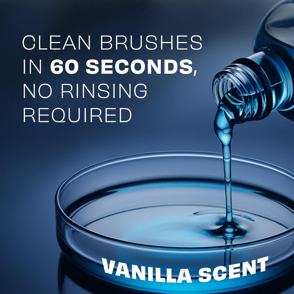 Brush Clean Pro Original Brush Cleaner dipping brush demonstrates the 3-step dip process.