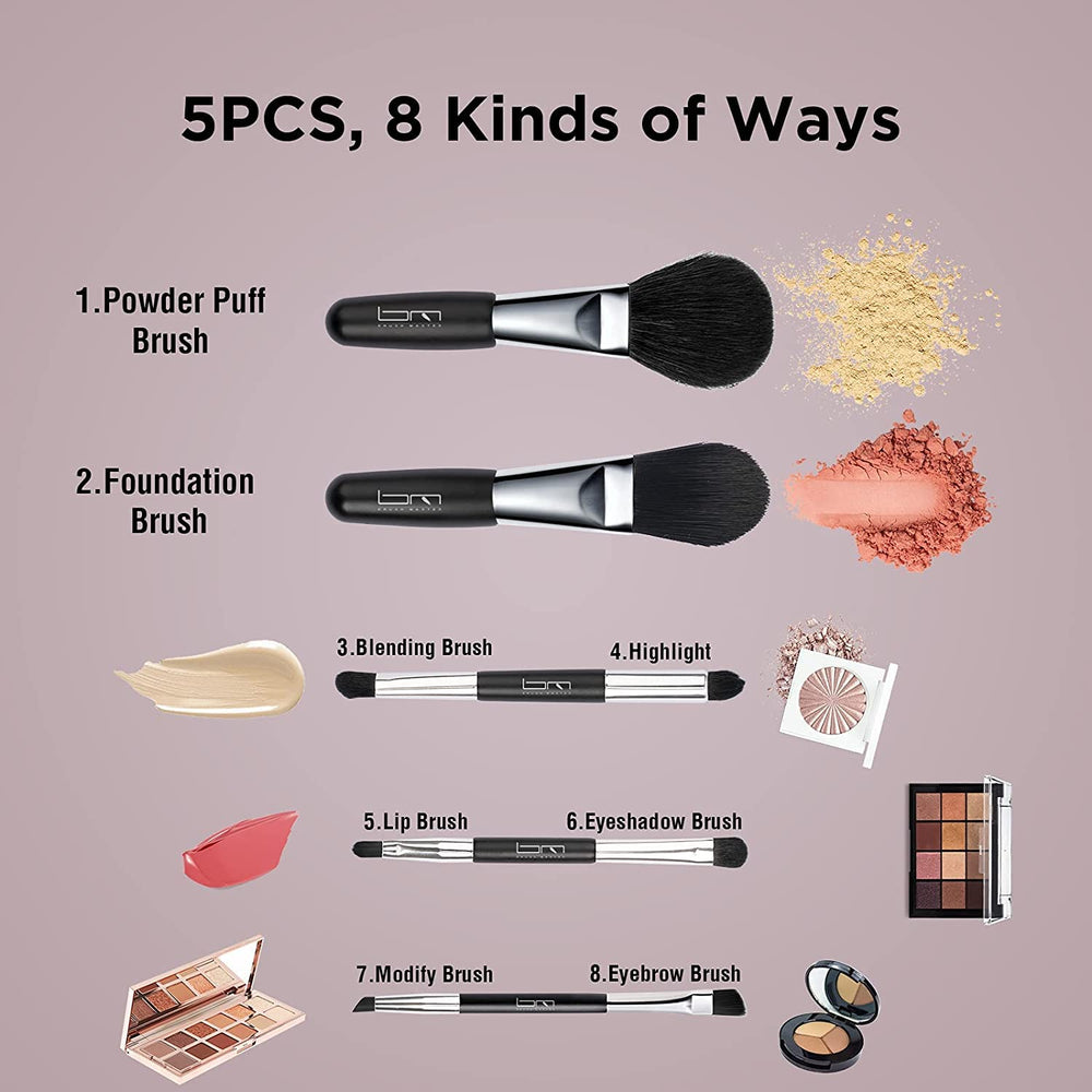 Brush Master soft synthetic bristles blending for smooth, precise makeup application.
