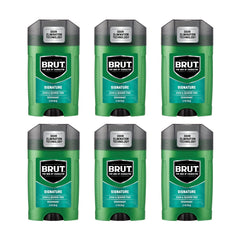 Brut Deodorant Signature bottle with dial provides 24-hour odor protection.