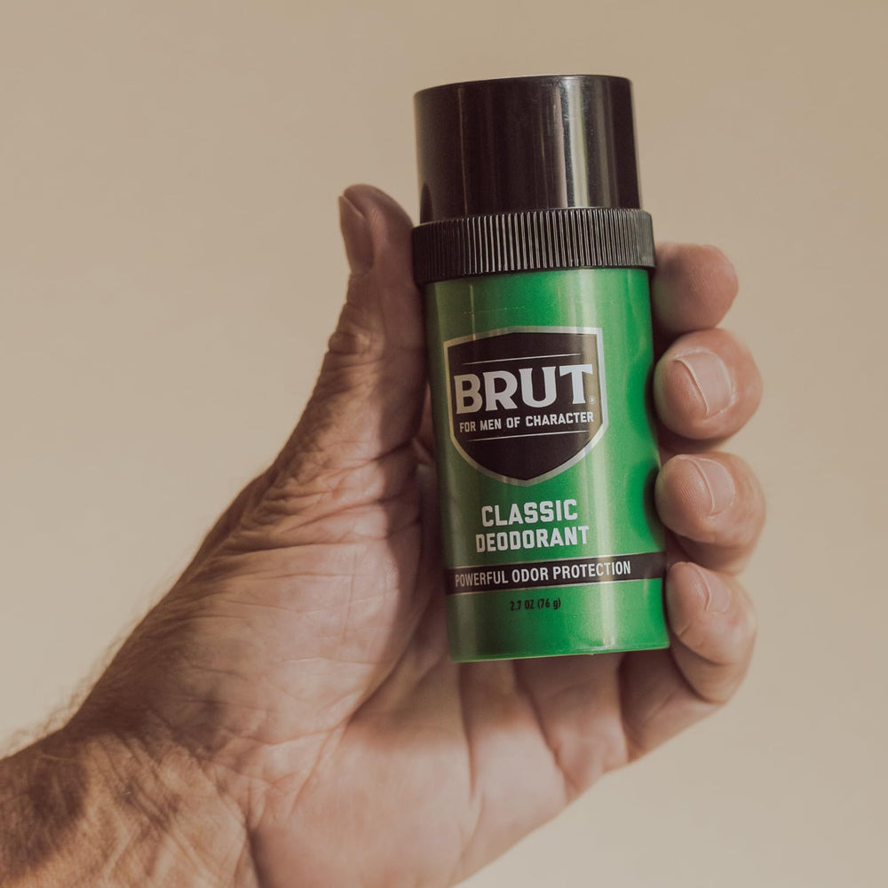 BRUT original deodorant sticks multipack on display for easy gifting or sharing.