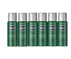 Brut Original six-pack 200ml bundle for long-lasting citrus freshness.