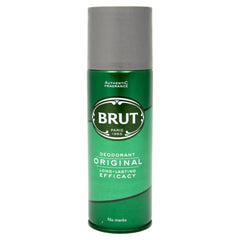 Brut Original desodorante en aerosol 200 ml ofrece frescura duradera para el día.