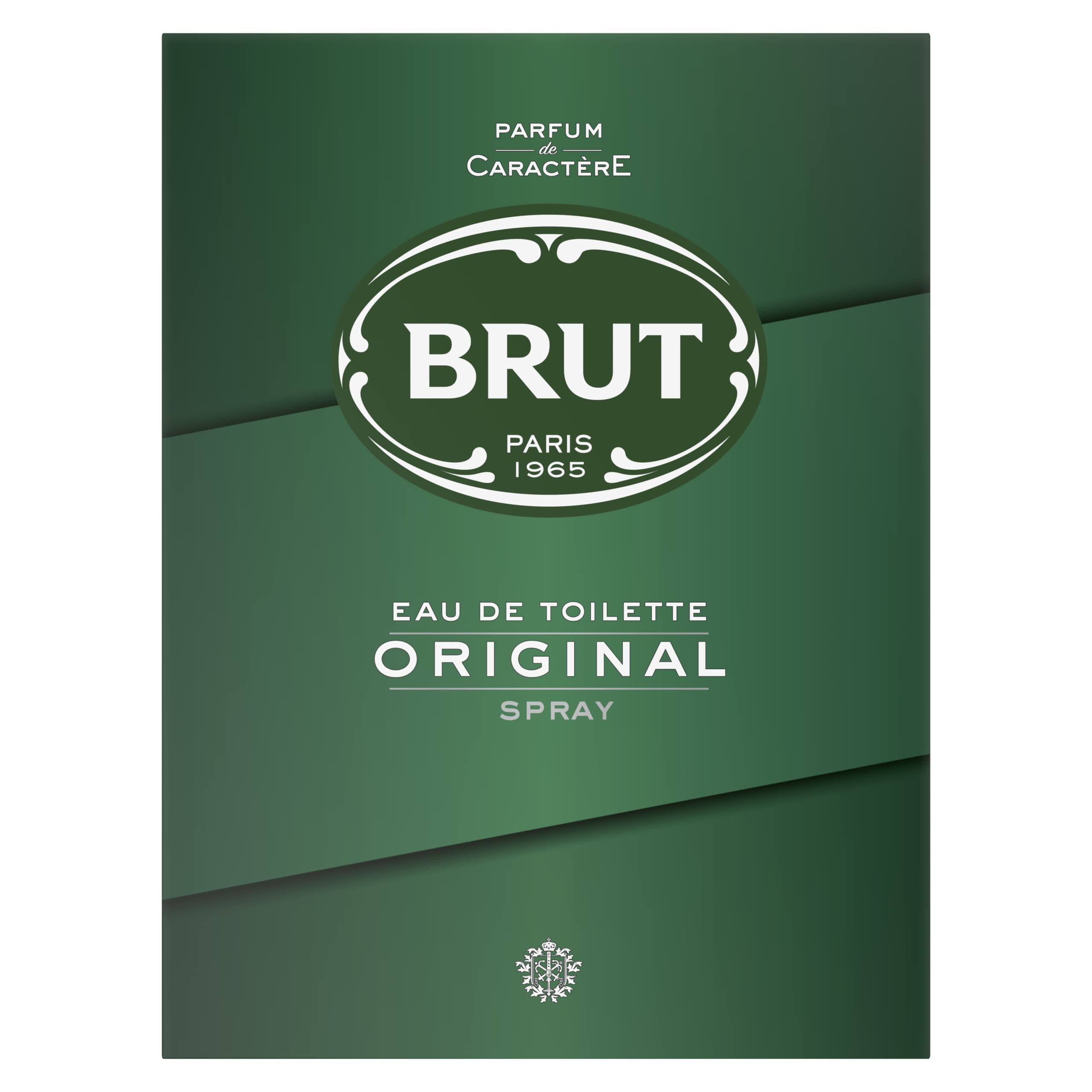 Brut Original EDT bottle front view, ideal for daily casual wear and confident scent.