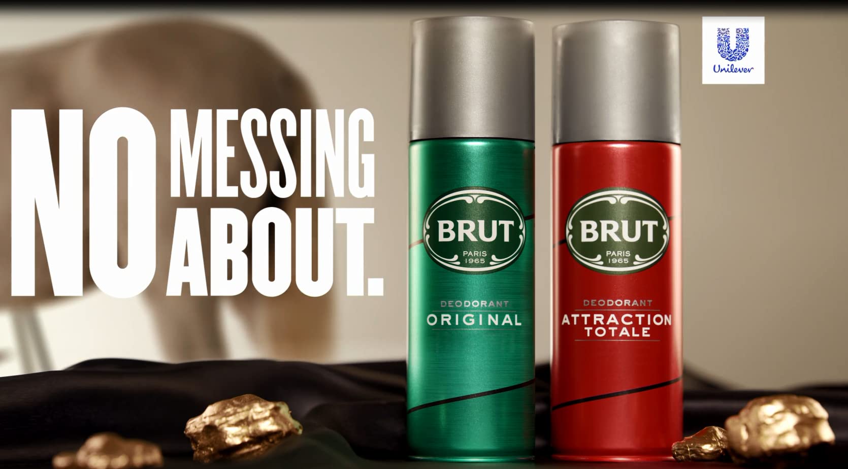 Brut Original EDT lifestyle shot with casual outfit suggestion and fragrance vibe.