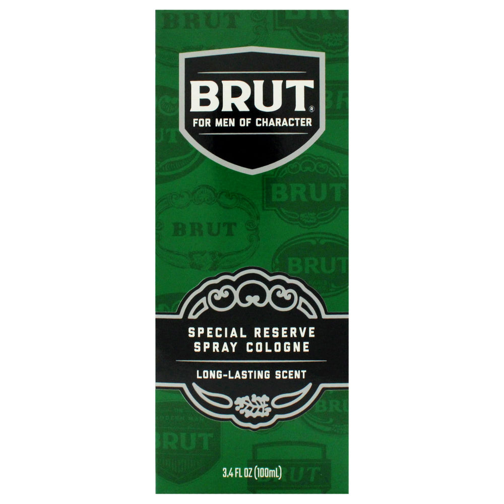 Brut Special Reserve for Men base notes close-up with wood and amber tones