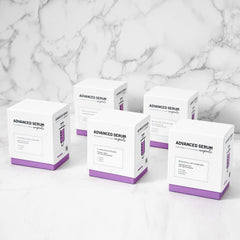 BRÜUN ampoules labeled AC SC SD HY for targeted face and body care.