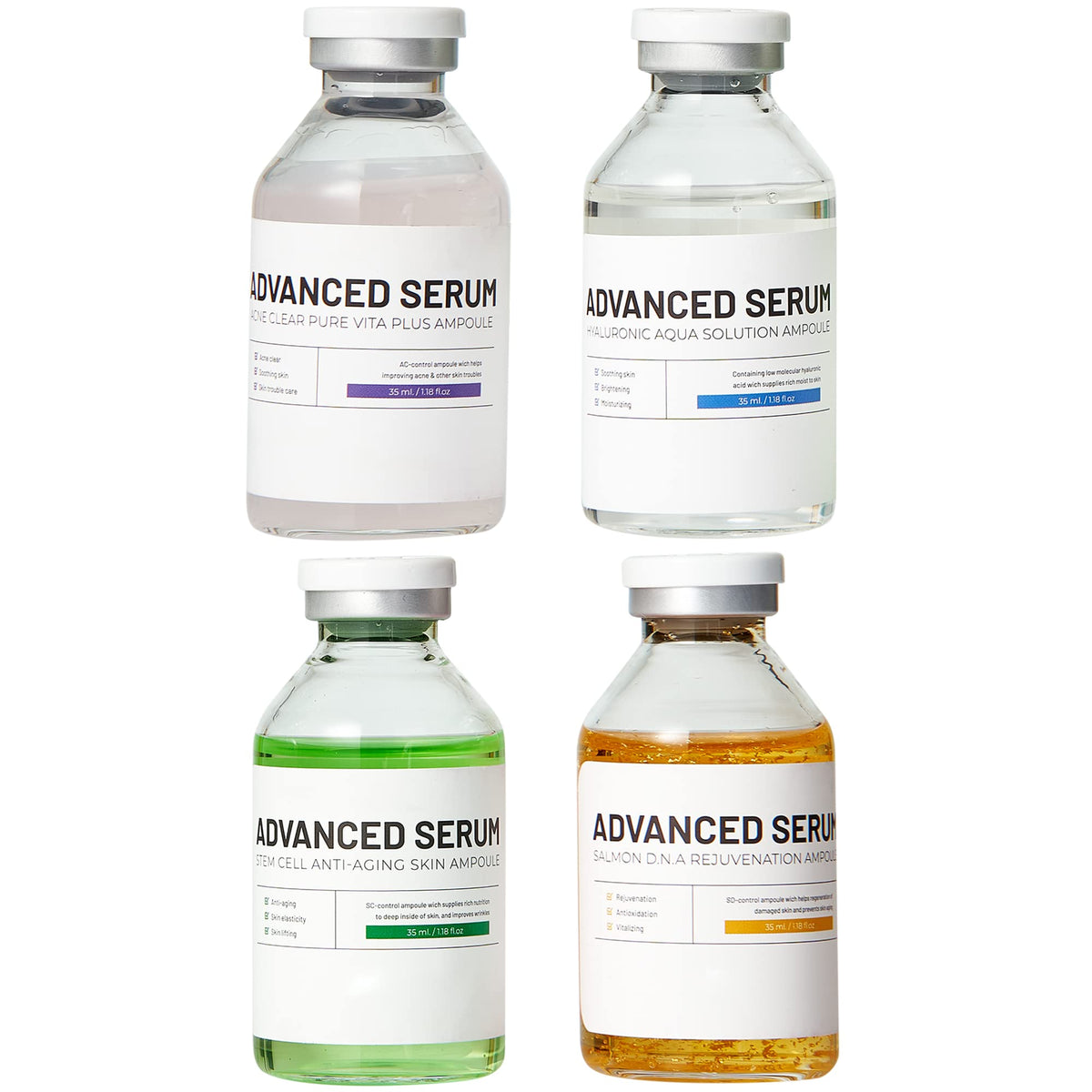 BRÜUN Advance microneedling kit bottle front with booster ampoules for easy use.