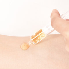 BRÜUN kit shown on vanity promoting an at-home microneedling routine.