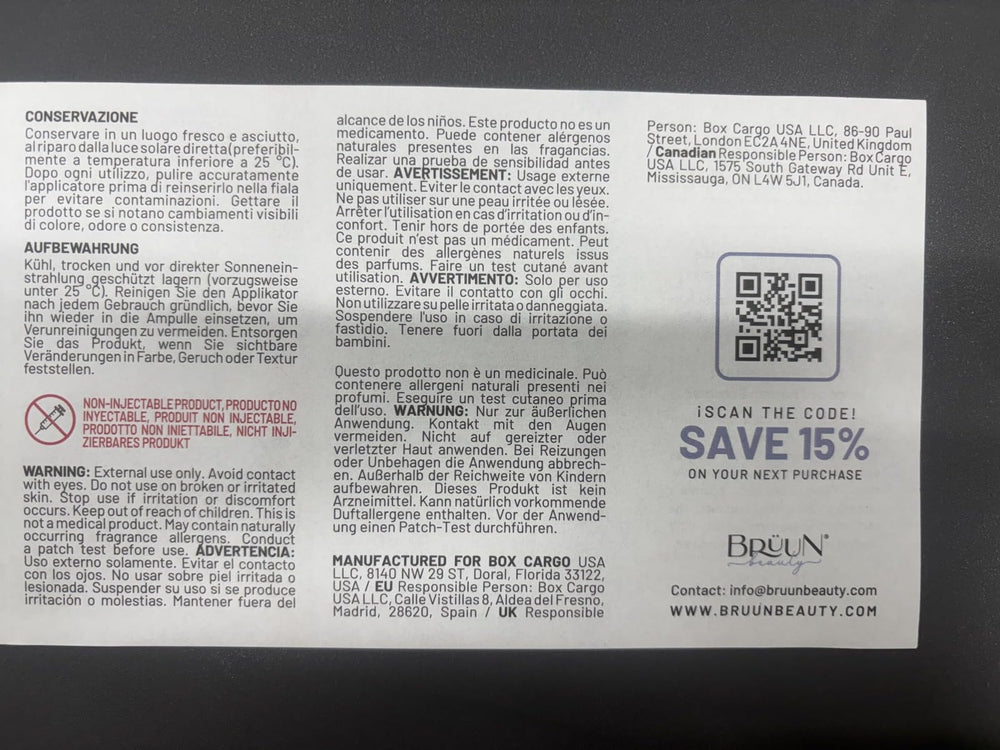 BRÜUN HY sleek-packaging—appeals to modern skincare shoppers.