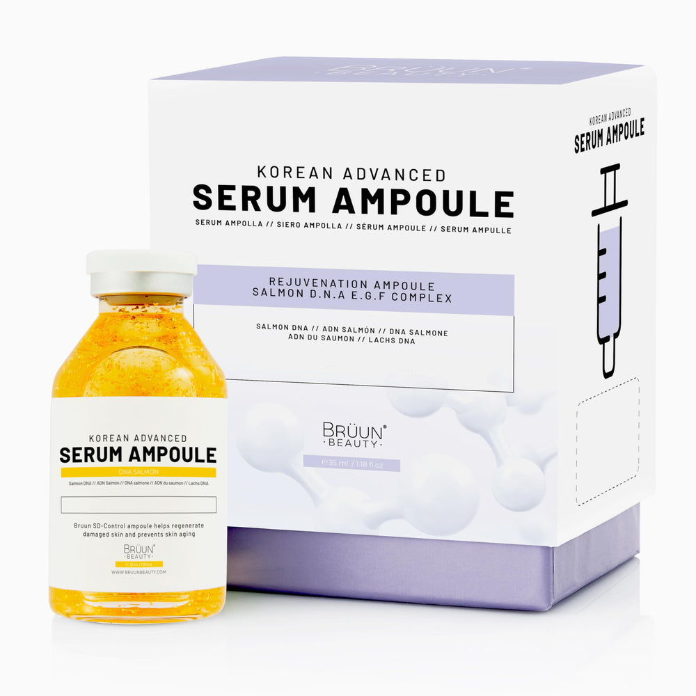 BRÜUN SD control salmon DNA ampoule bottle closeup for enhanced absorption