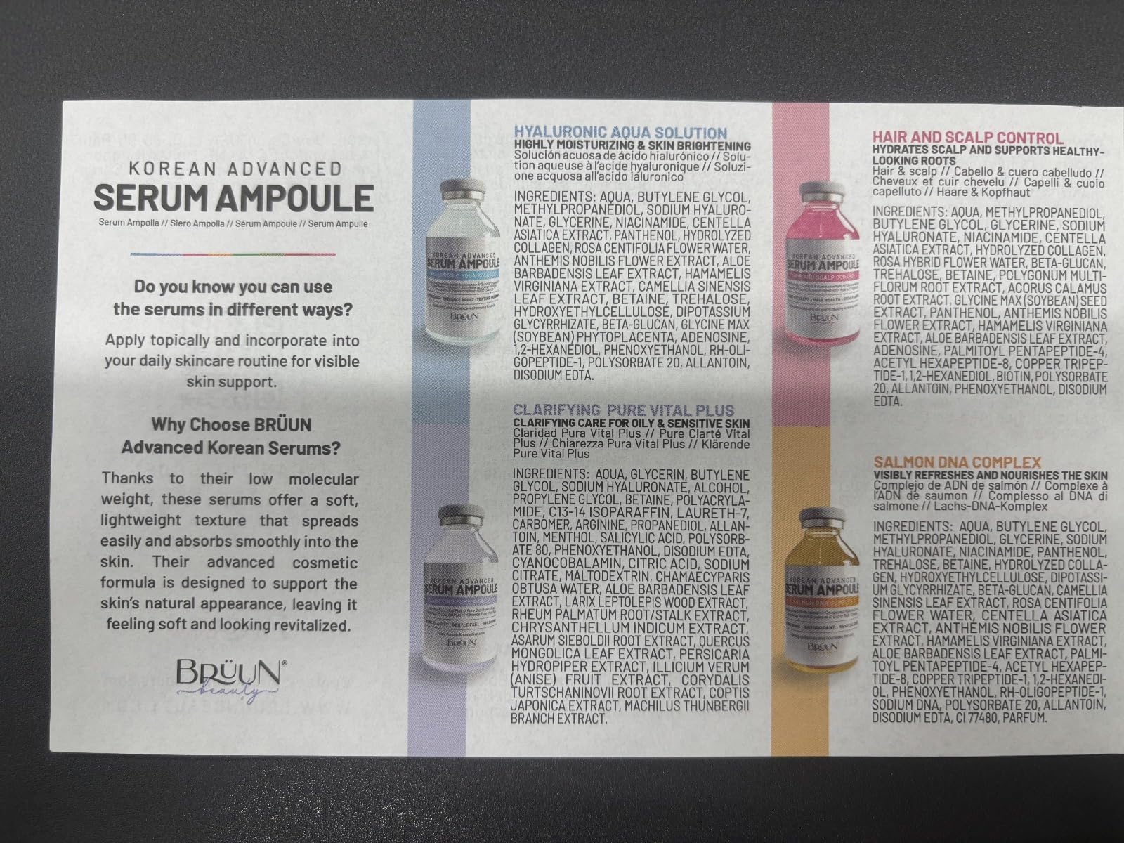 BRÜUN SD serum bottle collector keeps ampoule secure between uses