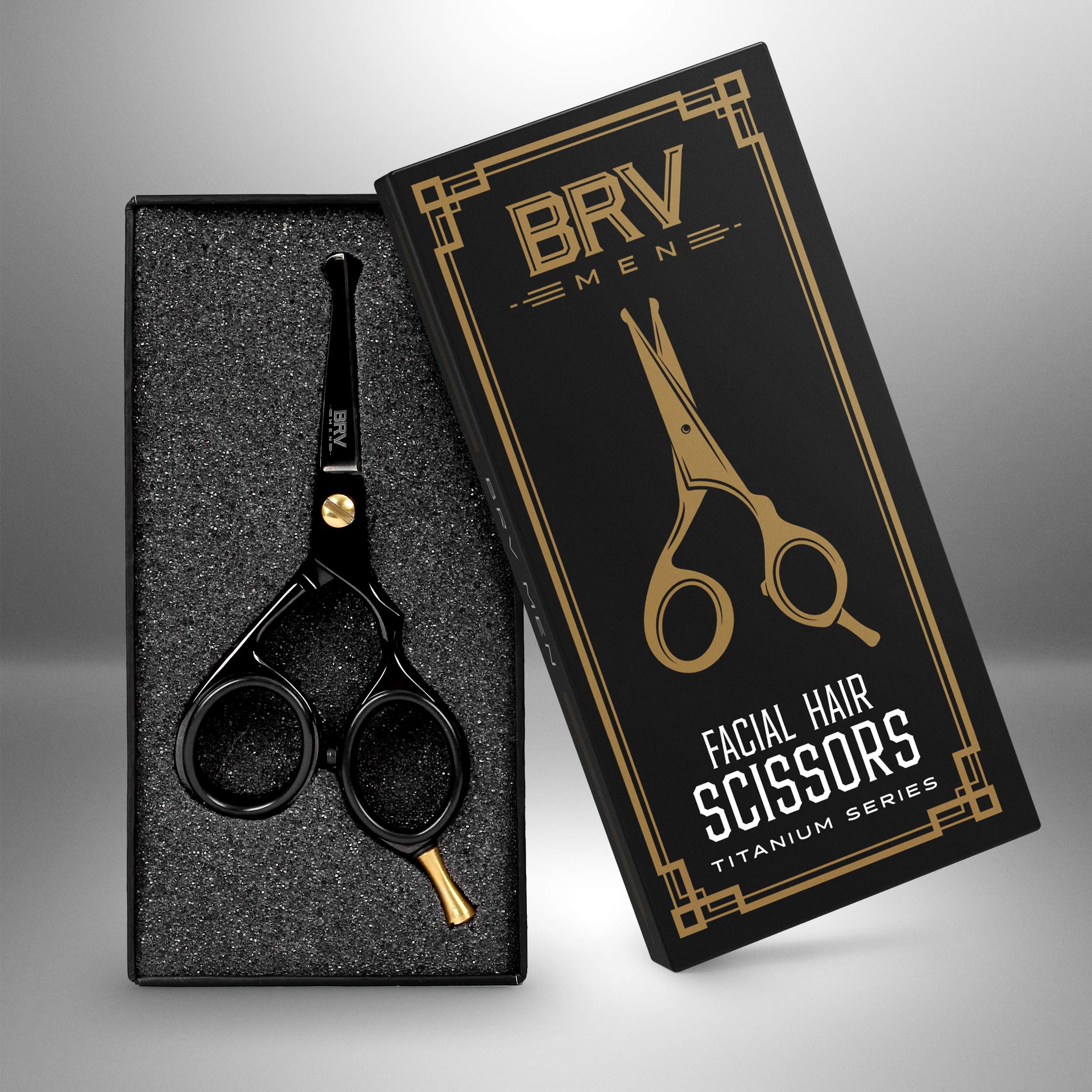 BRV MEN ergonomic right-handed grip shown for comfortable, controlled trimming.