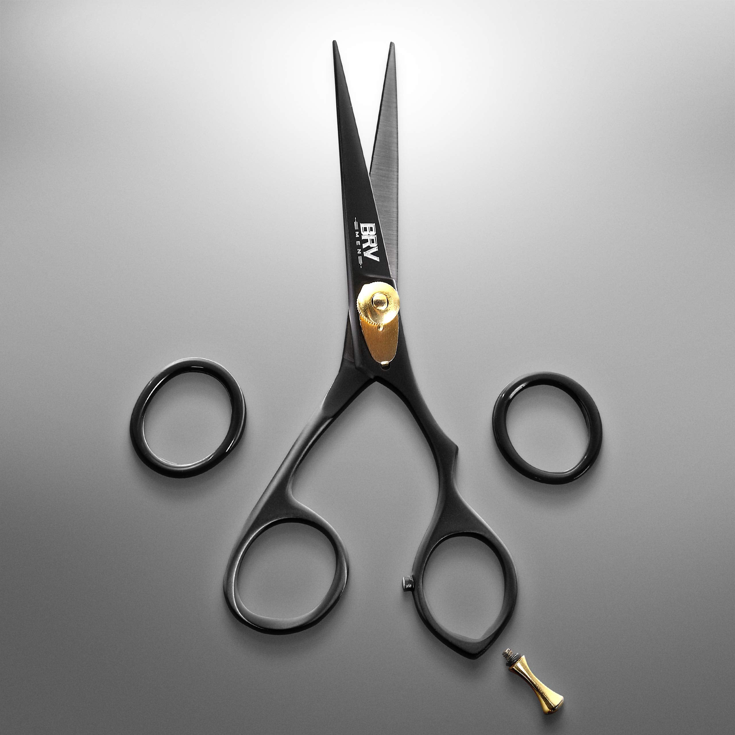 BRV MEN right handed ergonomic scissors in use demonstrate comfort