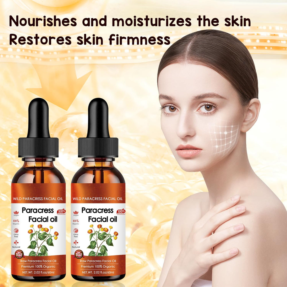 Bryanture Paracress Facial Oil during face application – quick moisture boost and glow.