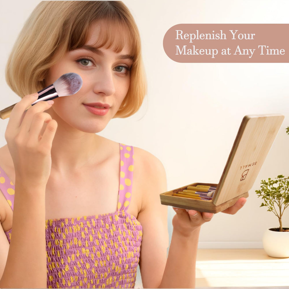 BS-MALL 14-piece professional brush set covers foundation, eyeshadows, contour, and more for versatile looks.