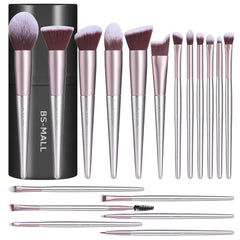 BS-MALL 18-piece makeup brush set in case for organized on-the-go makeup