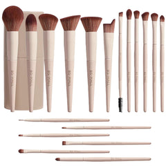 BS-MALL 18pc professional makeup brush set case open for on-the-go touch-ups.