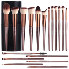 BS-MALL 18-piece brush set in a black case, premium synthetic bristles.