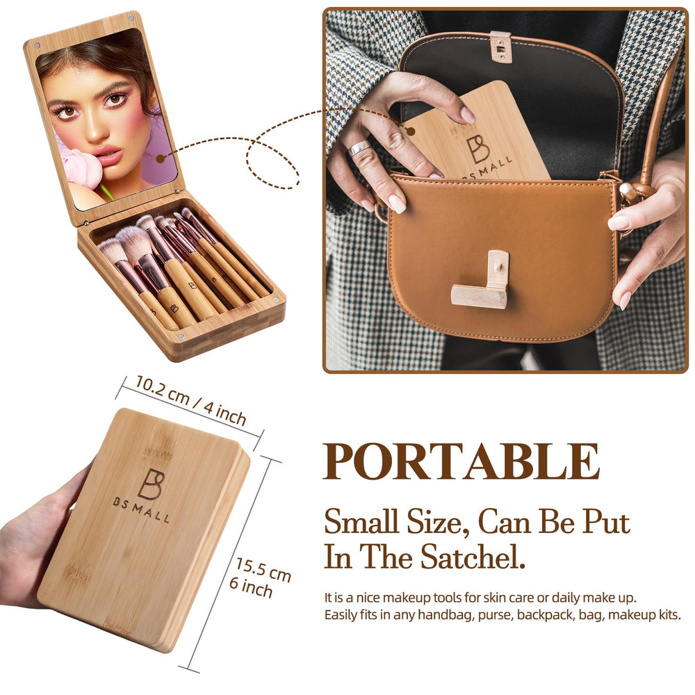 BS-MALL 5x magnifying LED mirror helps precise makeup application and detail checks.