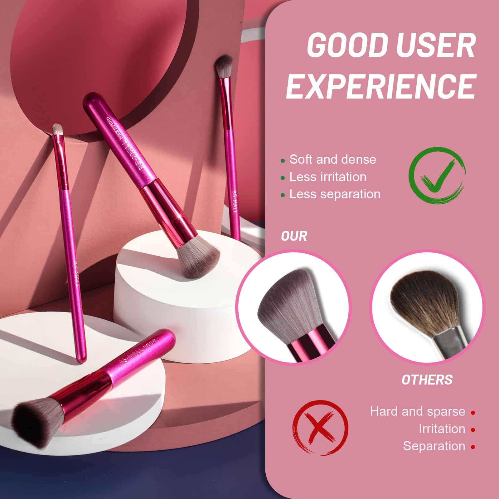 BS-MALL beginner-friendly makeup brush kit simplifies routine with easy blending.