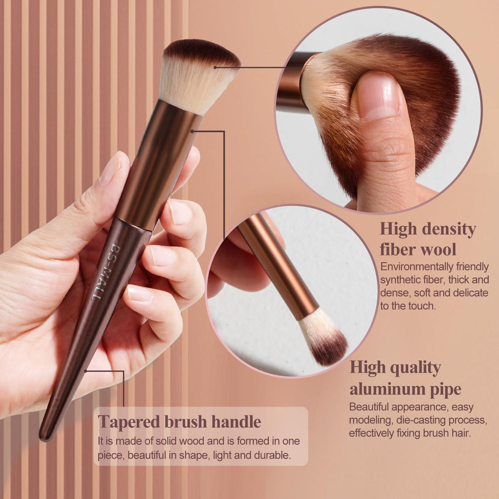 BS-MALL blush brush on cheeks delivering natural-looking color.