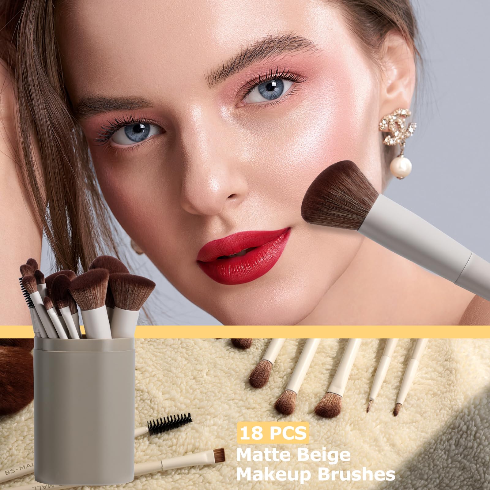 BS-MALL eyeshadow brushes set for seamless blending and even pigment application.