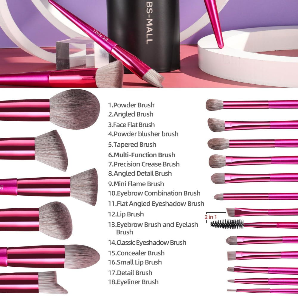BS-MALL foundation brush with synthetic bristles for flawless liquid application.