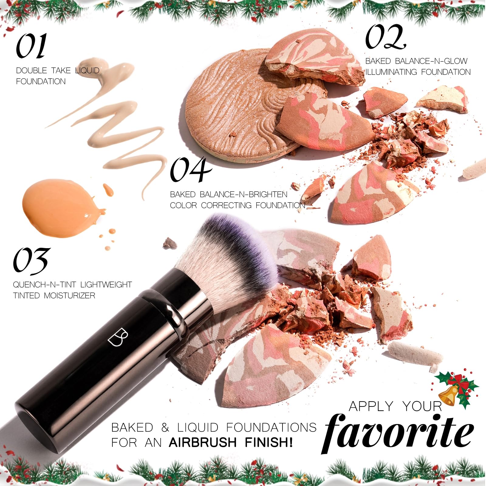 BS-MALL kabuki brush for smooth, even foundation application.