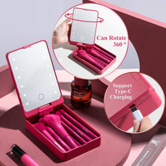 BS-MALL LED light makeup mirror brightens precision application during travel