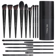 BS-MALL makeup brush set 18pc case closed for travel-ready organization