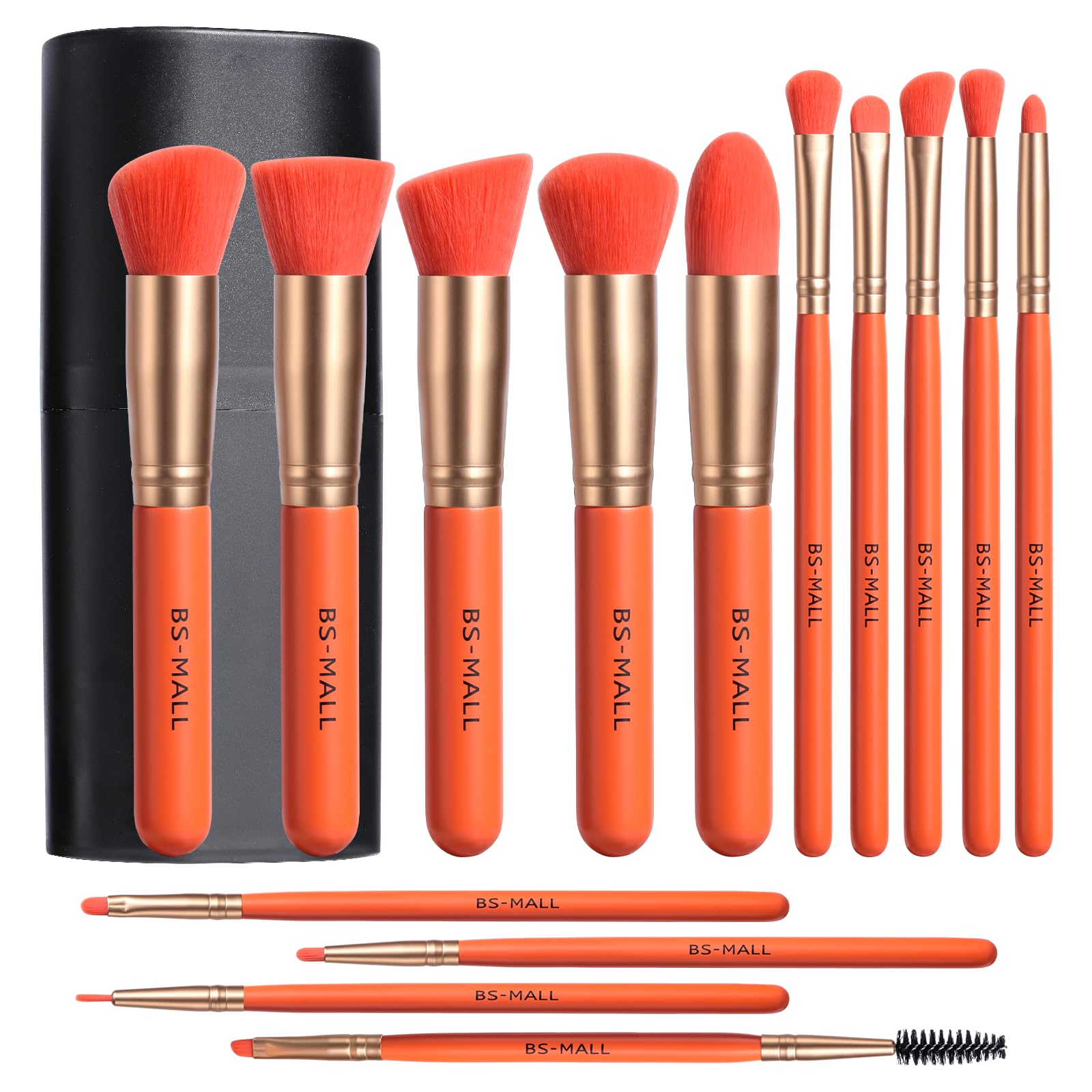 BS-MALL makeup brush set with case open for on-the-go touch-ups.