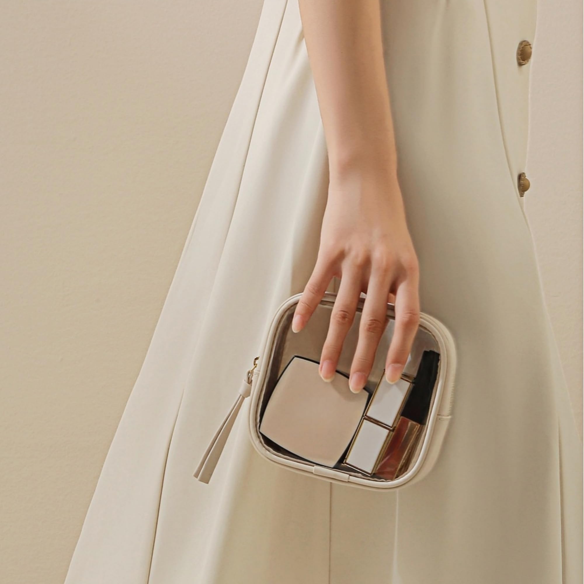 BS-MALL multipurpose clear bag suits cosmetics, toiletries, and small gifts.
