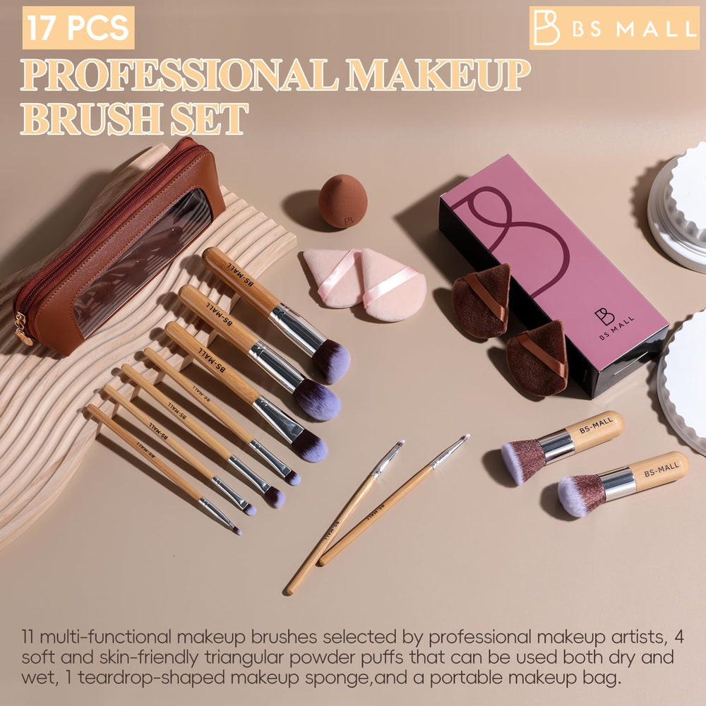 BS-MALL organizer bag with makeup sponge for compact travel kit