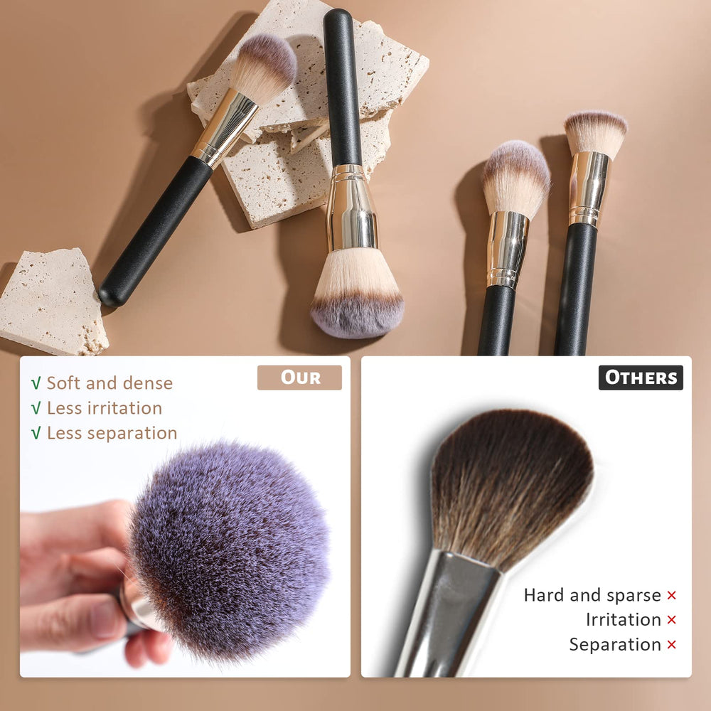 BS-MALL soft professional makeup brush set travel-friendly case for on-the-go touchups.