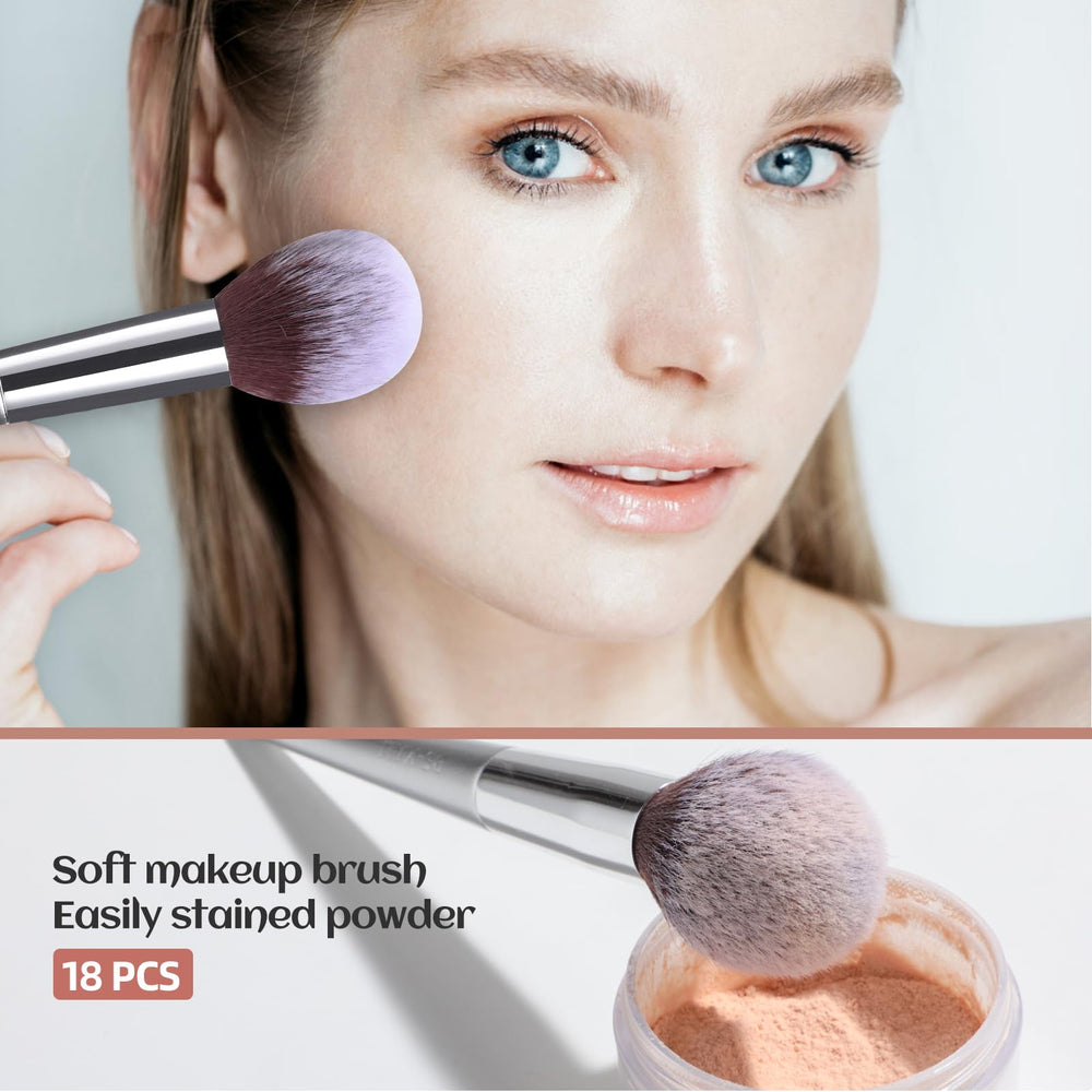 BS-MALL travel-case with brushes for compact on-the-go makeup touch-ups