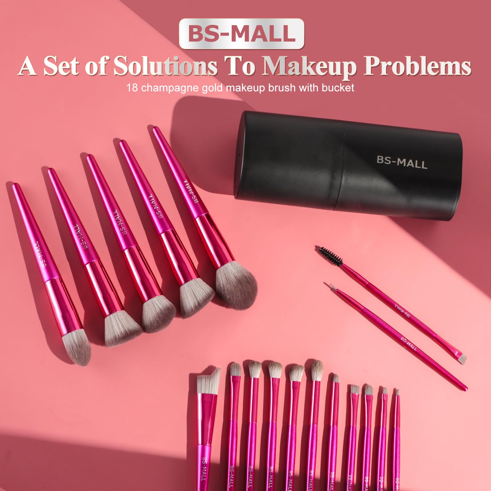 BS-MALL travel-case brushes, organized kit for compact storage and portability.