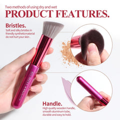 BS-MALL vegan cruelty-free bristles deliver soft, dense application for smooth powder pickup.