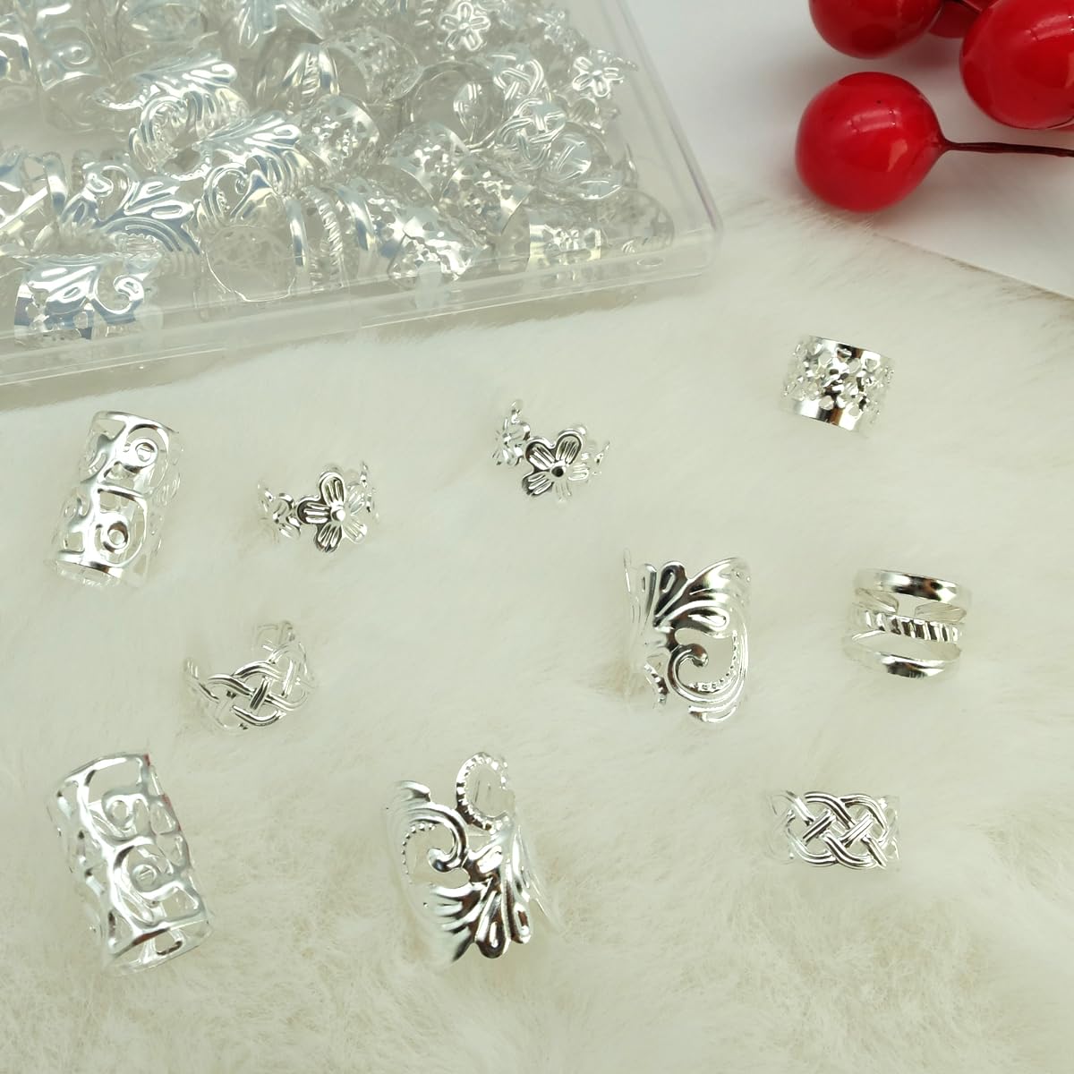 BSARECEY adjustable hair rings easy open and close
