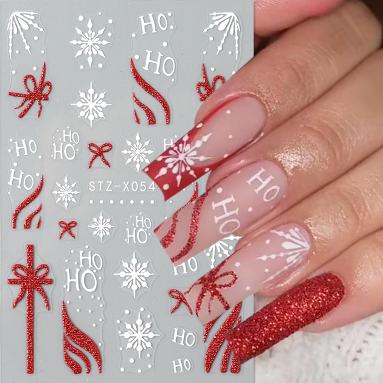BSBTBZ Christmas nail stickers elk design offers playful woodland charm for holiday nails