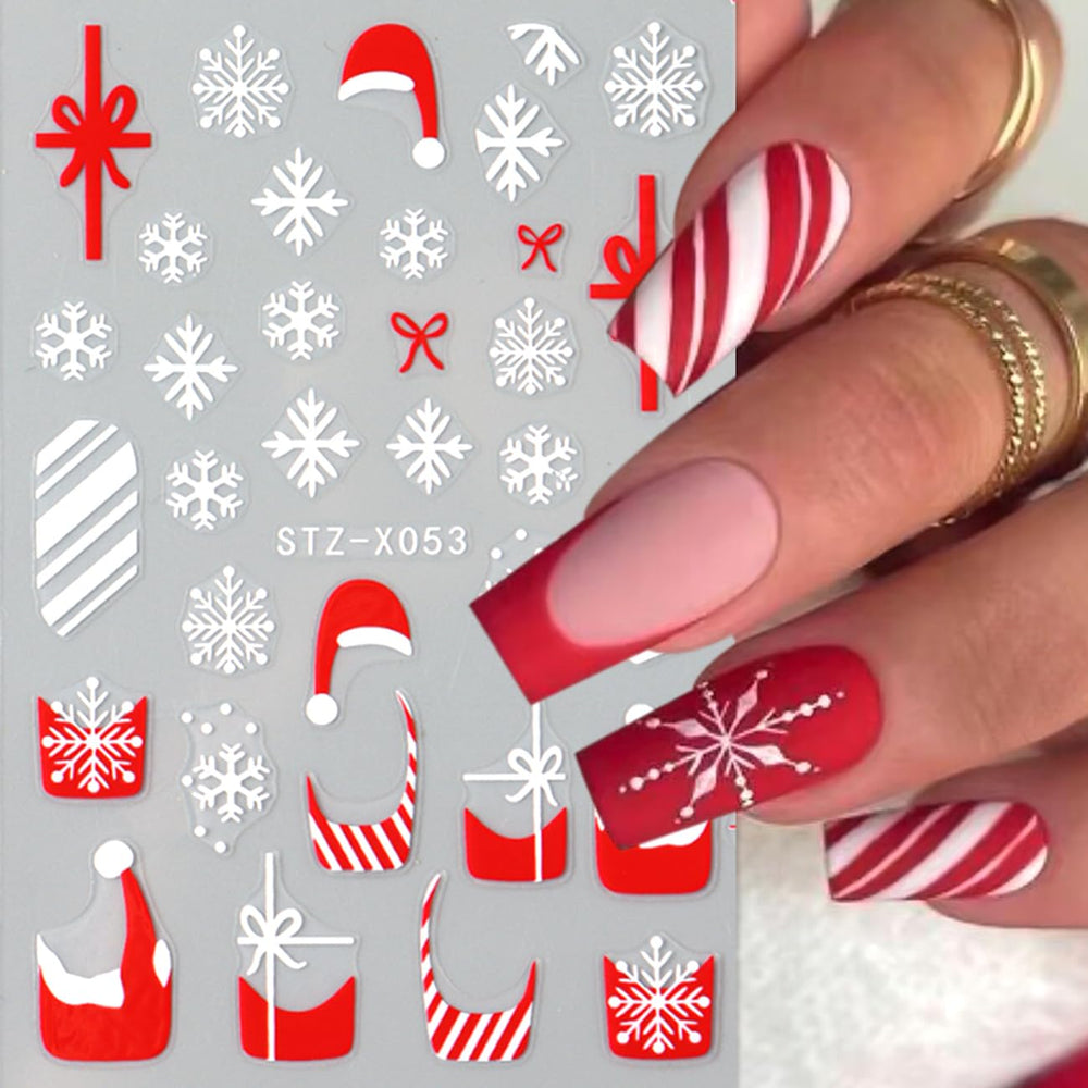 BSBTBZ Christmas nail stickers snowflake pattern adds magical winter sparkle to nails