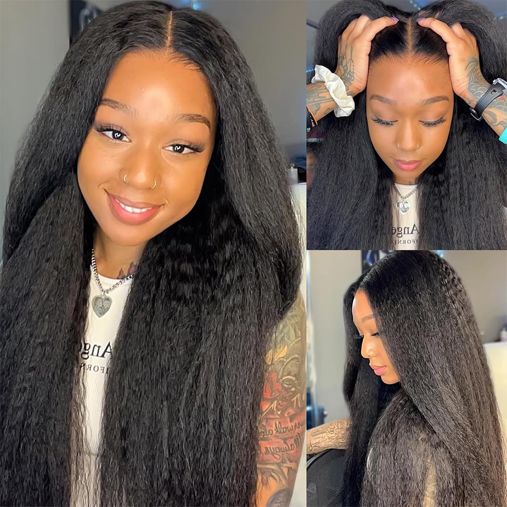 BSBU Kinky Straight Bundles weft closeup shows double-machine weave for durability.