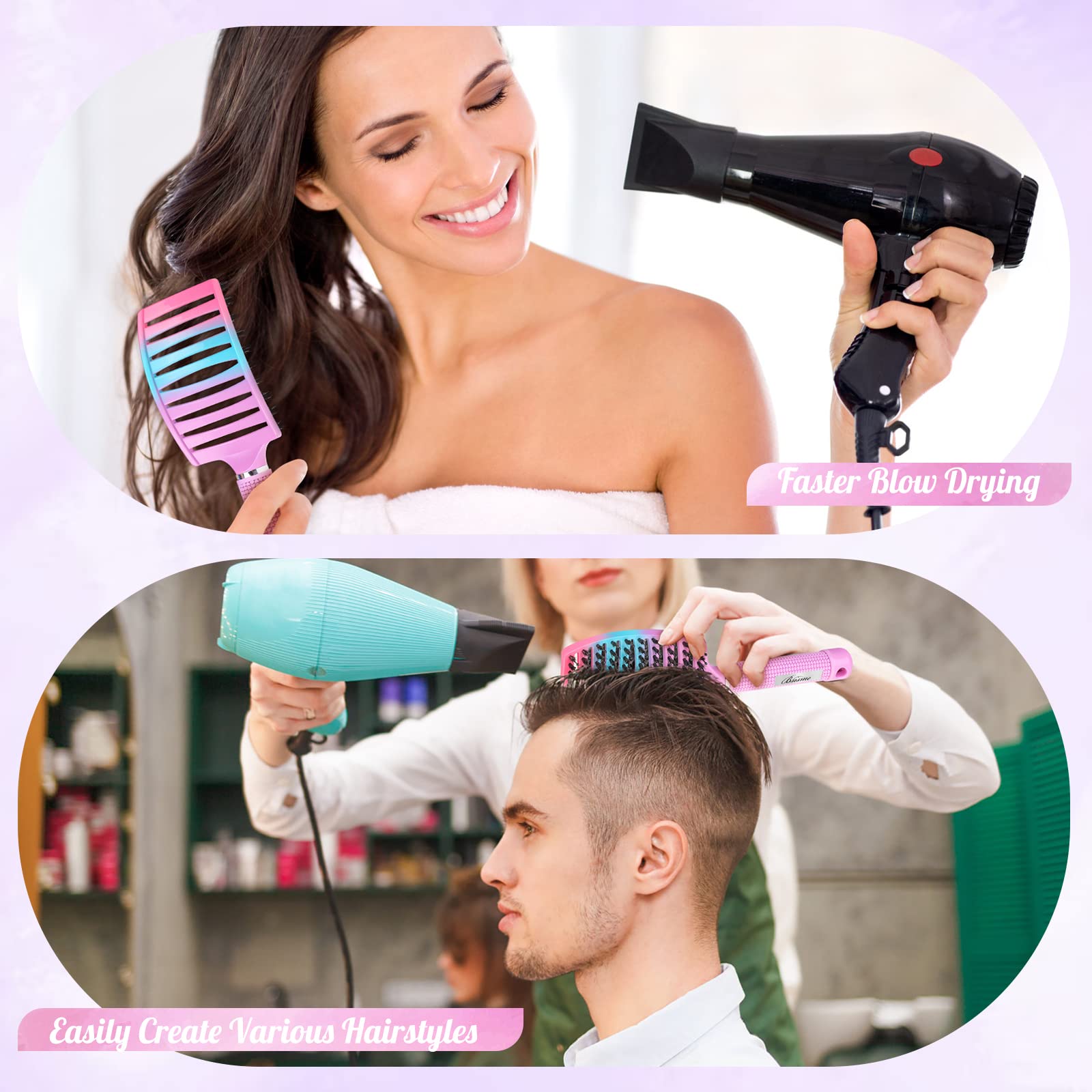 Bsisme all-hair-types detangler works on straight and curly hair
