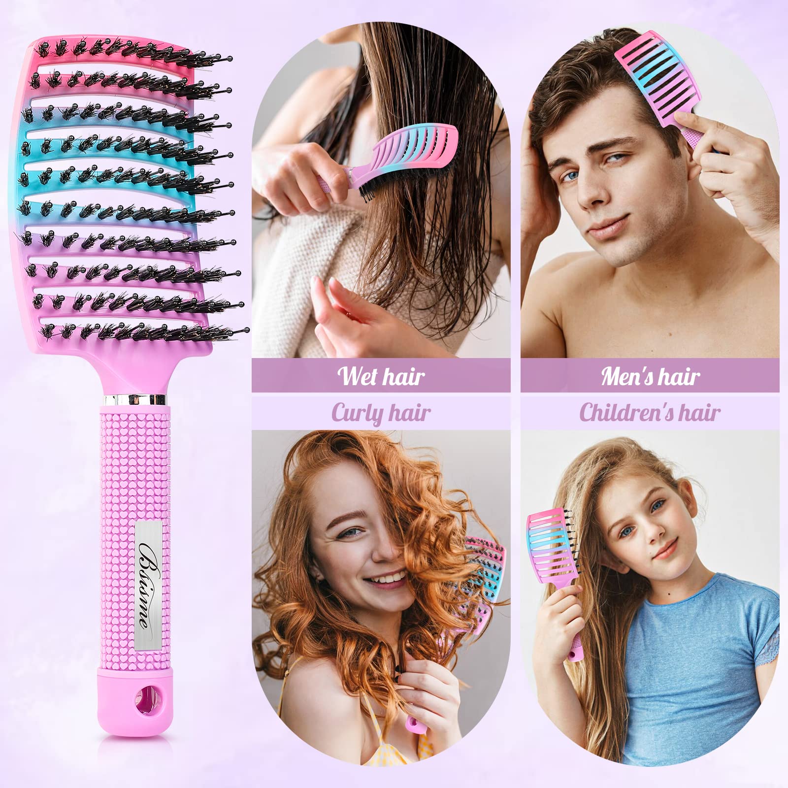 Bsisme non-slip handle brush stays secure during use