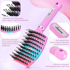 Bsisme paddle detangler on wet or dry hair for swift detangling