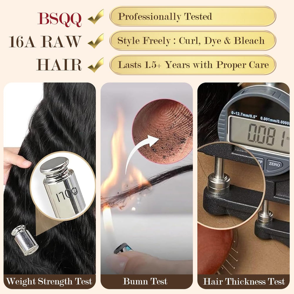 BSQQ double-weft bundles visual demonstrates durable seams and minimized shedding.
