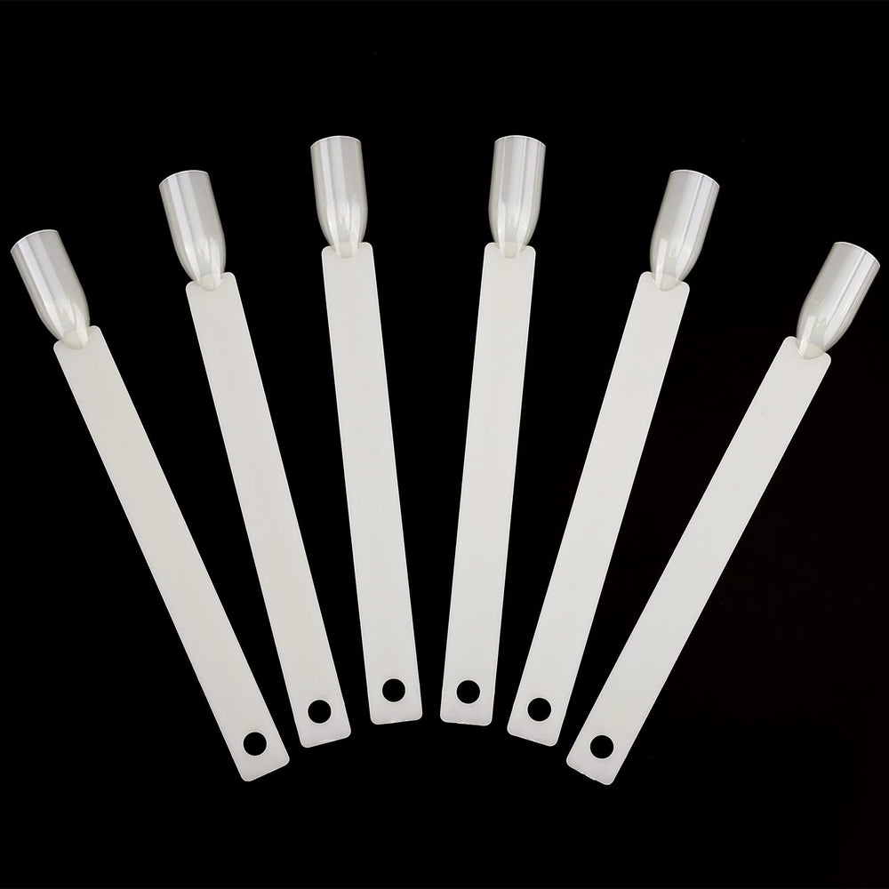 BTYMS square nail swatch sticks closeup show smooth acrylic for easy coloring